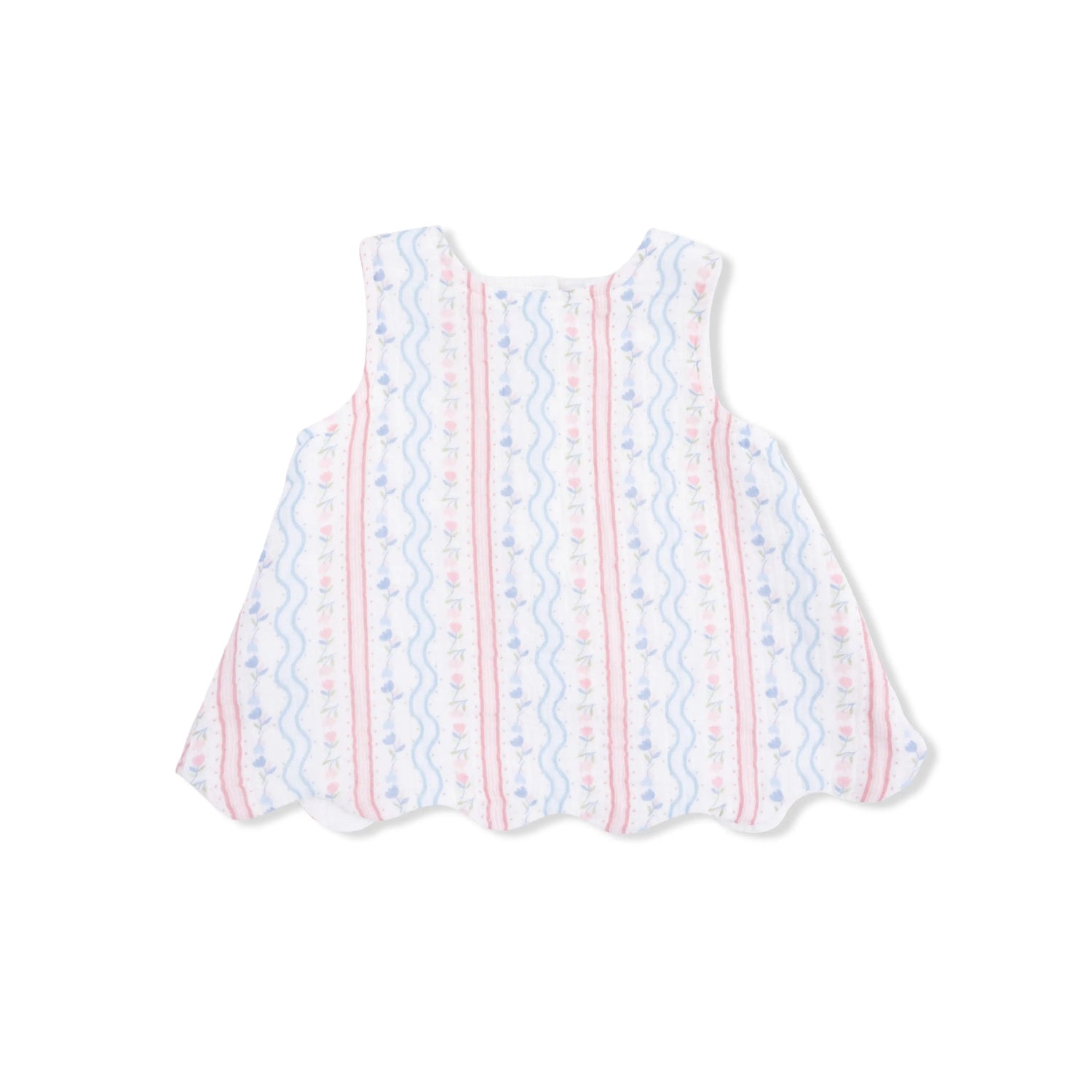 Angel Dear Tulip Stripe - Scallop Back Top with Bloomer & Headband - 