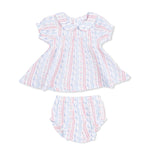 Angel Dear Tulip Stripe - Smocked Dress Set - 