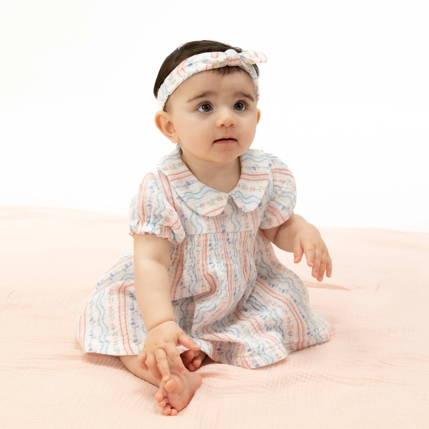 Tulip Stripe - Smocked Dress Set - Sleeve, Baby & Toddler Clothing, Skin, Dress, Textile | Everetts Place