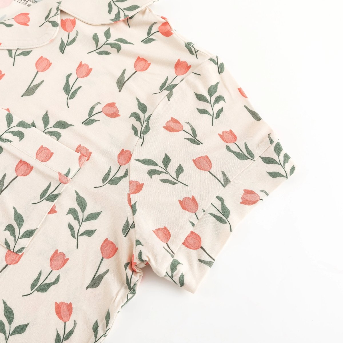 Dreamlet Tulip Womens Short Sleeve PJ Two Piece Bamboo Viscose Set - Everetts Place Boutique - 