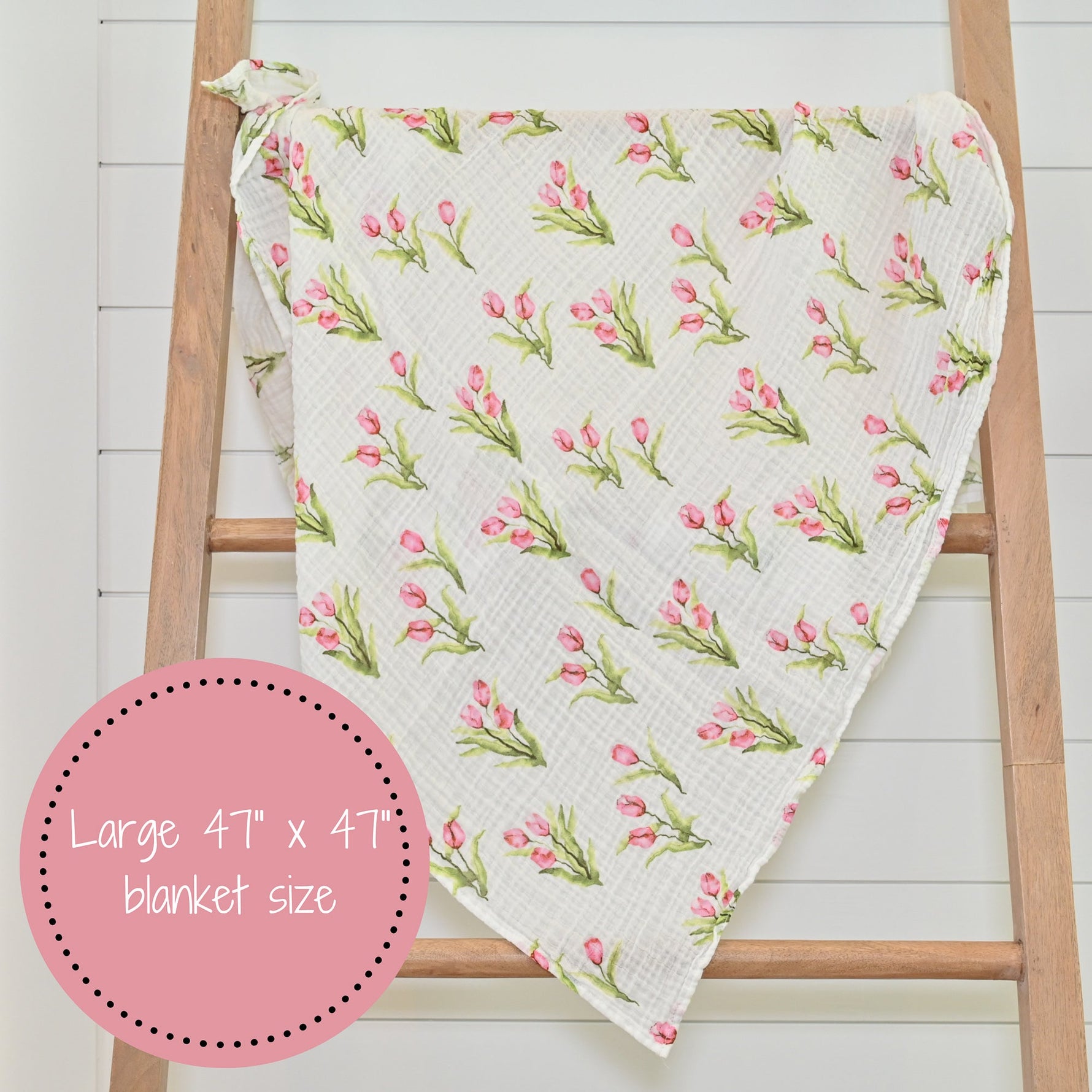 Tulip Garden Swaddle Blanket by LollyBanks