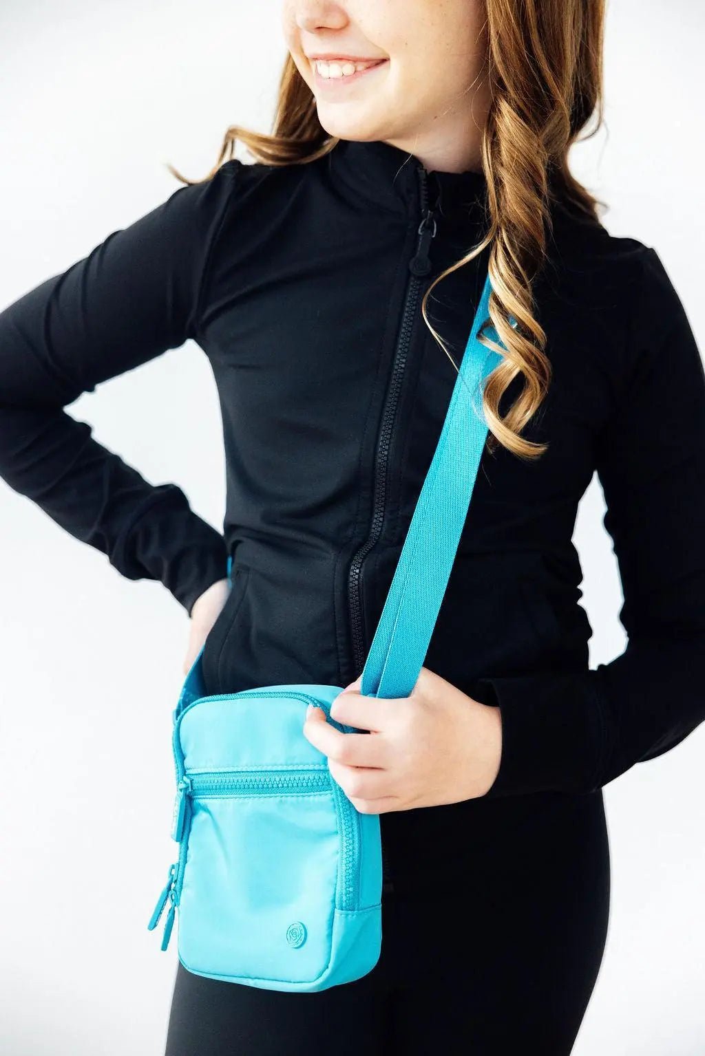 Turquoise Crossbody Bag - Waist, Human back, Outerwear, Satchel | Everetts Place