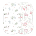 Newcastle Classics Turtles and Water Lily Bamboo Changing Pad Cover/Bassinet Sheets - 