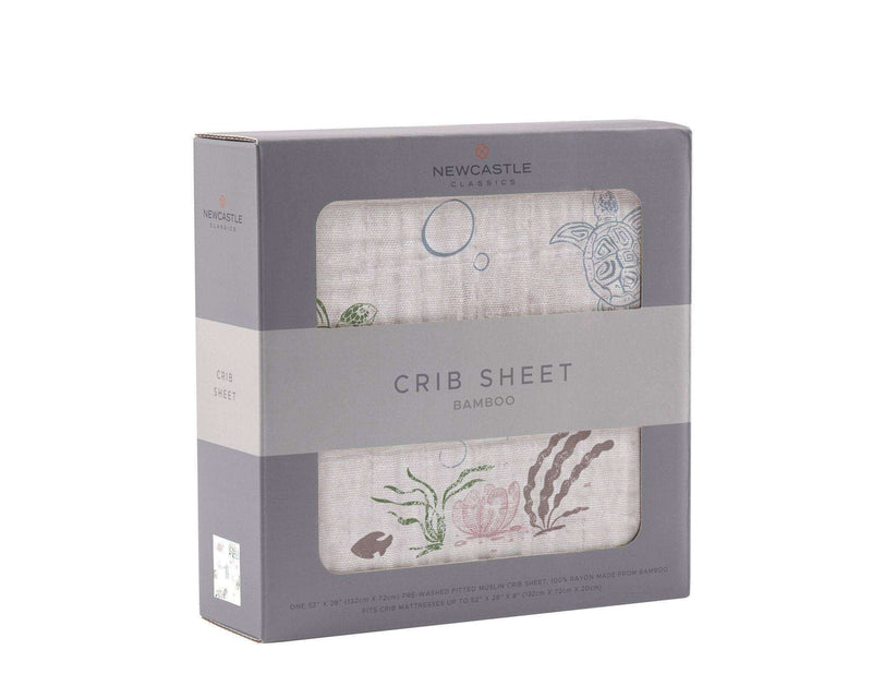 Turtles Bamboo Muslin Crib Sheet - Everetts Place: Online Boutique - Kids & Babies