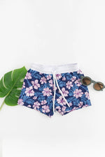 Charlie Lou Baby Twilight Blossoms Floral Swim Shorts For Boys Quick Dry - Everetts Place Boutique - 
