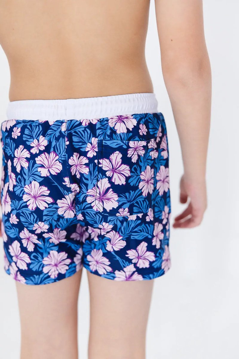 Charlie Lou Baby Twilight Blossoms Floral Swim Shorts For Boys Quick Dry - Everetts Place Boutique - 