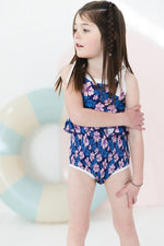 Charlie Lou Baby Twilight Blossoms One Piece Smocked Swimsuit For Girls - Everetts Place Boutique - 