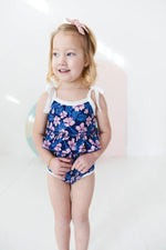 Charlie Lou Baby Twilight Blossoms One Piece Smocked Swimsuit For Girls - Everetts Place Boutique - 