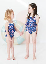 Charlie Lou Baby Twilight Blossoms One Piece Smocked Swimsuit For Girls - Everetts Place Boutique - 