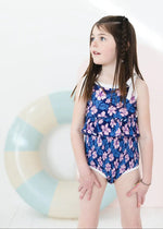 Charlie Lou Baby Twilight Blossoms One Piece Smocked Swimsuit For Girls - Everetts Place Boutique - 