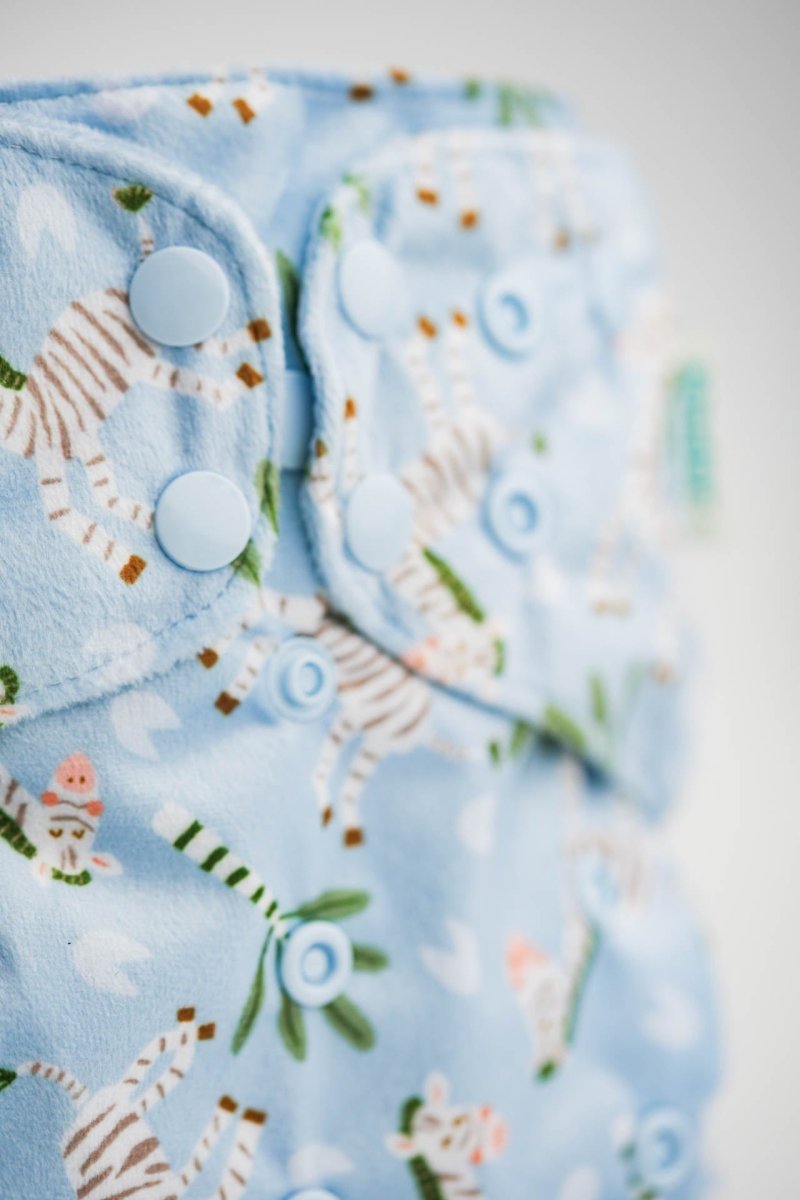 Patterned Lounger Pocket Cloth Diaper — Minky Fleece with Athletic Wicking Jersey - Everetts Place Boutique - Pocket Diaper