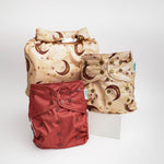 Kinder Cloth Diaper Co. Space and Sky: Essentials Pocket Cloth Diaper with Athletic Wicking Jersey, Grows with your Baby