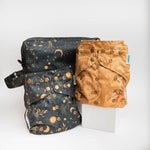 Kinder Cloth Diaper Co. Space and Sky: Essentials Pocket Cloth Diaper with Athletic Wicking Jersey, Grows with your Baby