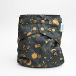 Kinder Cloth Diaper Co. Space and Sky: Essentials Pocket Cloth Diaper with Athletic Wicking Jersey, Grows with your Baby