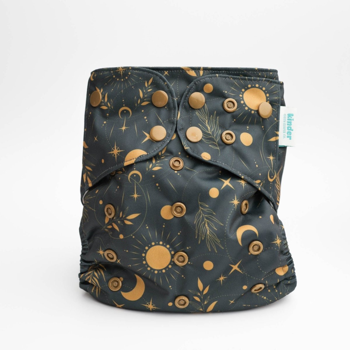 Kinder Cloth Diaper Co. Space and Sky: Essentials Pocket Cloth Diaper with Athletic Wicking Jersey, Grows with your Baby