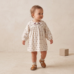 Organic Peter Pan Collar Dress - Forest Scatter by Makemake Organics