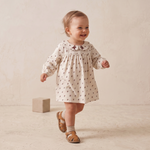 Organic Peter Pan Collar Dress - Forest Scatter by Makemake Organics