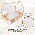 Goodevas Twin Size Montessori House Bed for Kids with Fence - Everetts Place Boutique - 