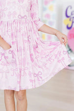 Mila & Rose ® Twinkle Ties 3/4 Sleeve Pocket Twirl Dress - 