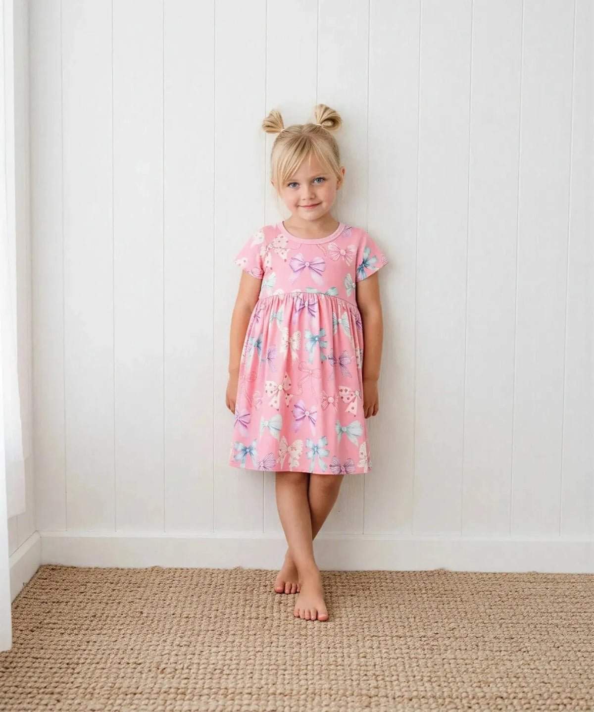 Twinkle Ties Dress - Day Dress, Dress, One-piece garment, Pink, Blond | Everetts Place