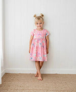 Twinkle Ties Dress - Day Dress, Dress, One-piece garment, Pink, Blond | Everetts Place