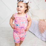 Bestaroo Twinkle Ties Flutter Tank And Shorts Set Bow Print For Baby Bamboo - 