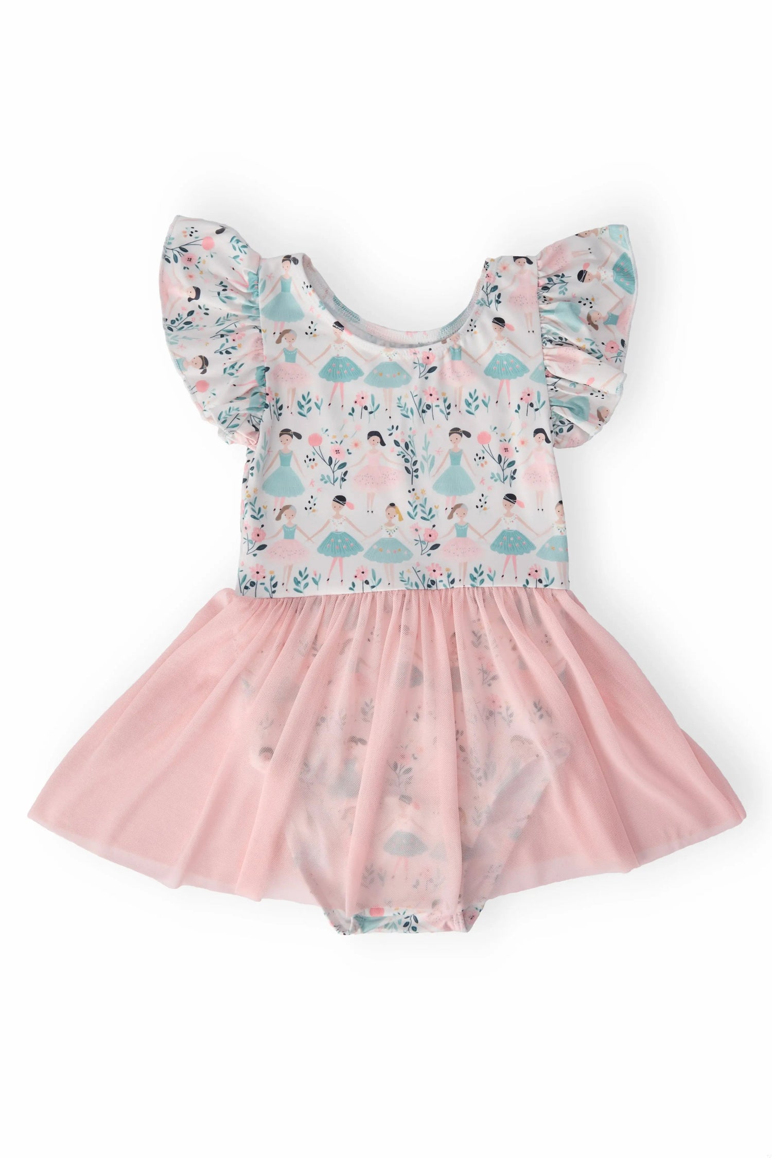 Twinkle Toes S/S Twirl Leotard - Pink, Dress, Day Dress, Ruffle, Baby & Toddler Clothing | Everetts Place