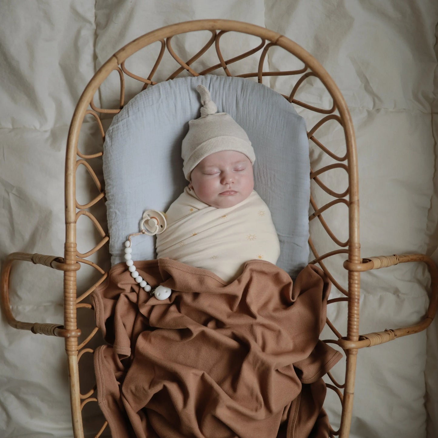 Extra Soft Bassinet Muslin Crib Sheet for Baby - 100 Percent Cotton Breathable Fabric Mushie