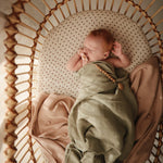 Mushie Extra Soft Bassinet Muslin Crib Sheet for Baby - 100 Percent Cotton Breathable Fabric - Home & Garden > Linens & Bedding > Bedding > Bed Sheets crib sheets