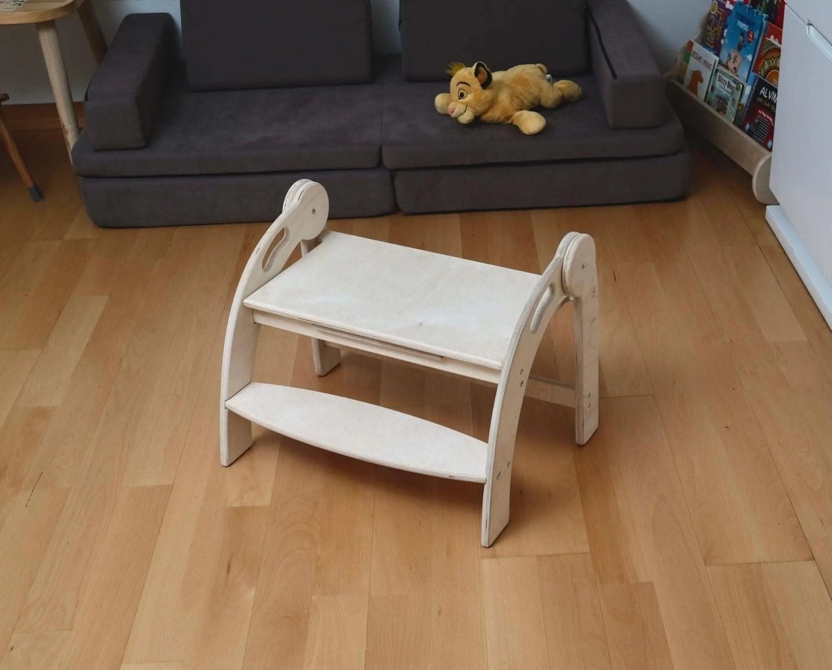 Kidodido Twins Montessori Kitchen Stool Wooden Step Stool For Kids - Everetts Place Boutique - 