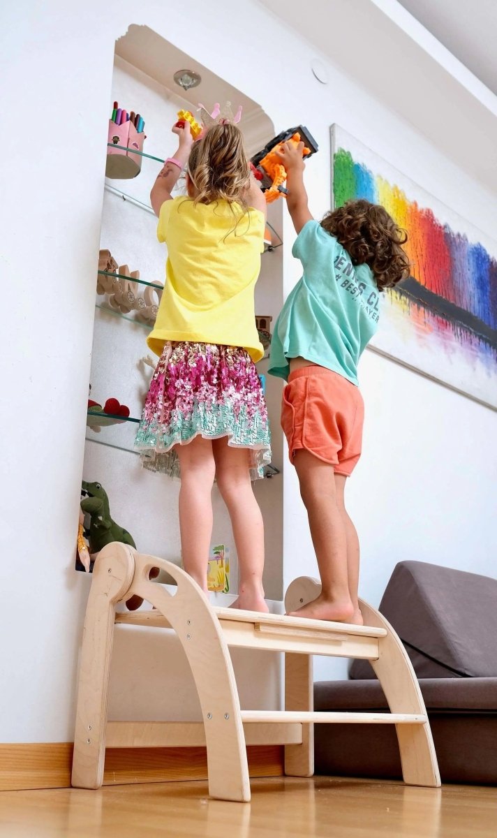 Kidodido Twins Montessori Kitchen Stool Wooden Step Stool For Kids - Everetts Place Boutique - 