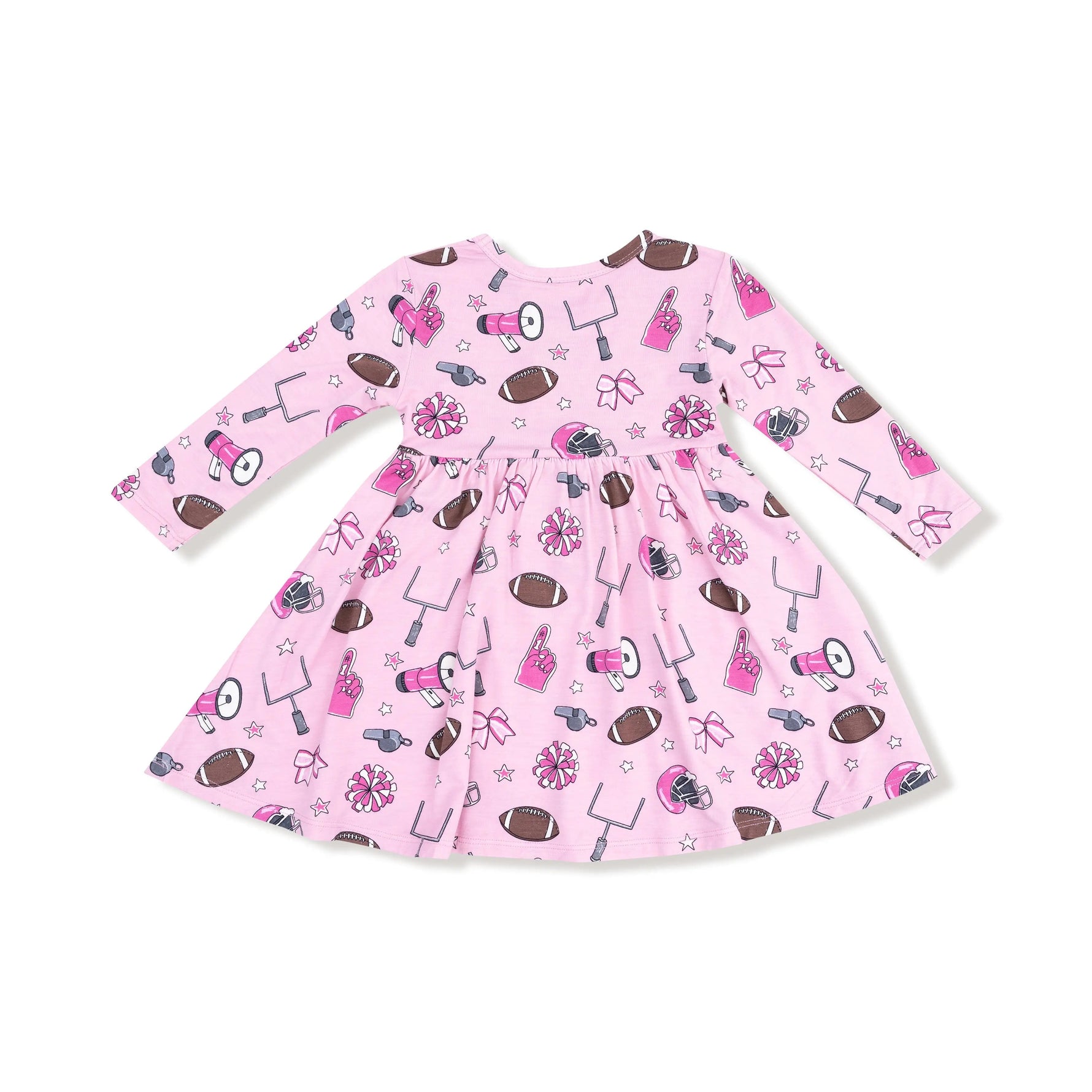 Angel Dear Twirly Long Sleeve Dress for Girls Made from Soft Viscose from Bamboo - 