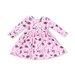 Angel Dear Twirly Long Sleeve Dress for Girls Made from Soft Viscose from Bamboo - 