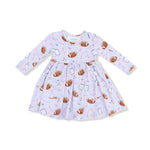 Angel Dear Twirly Long Sleeve Dress for Girls Soft Bamboo Viscose Cozy Playdate Outfit - Everetts Place Boutique - 