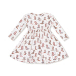 Angel Dear Twirly Long Sleeve Dress From Bamboo Viscose For Girls - Everetts Place Boutique - 