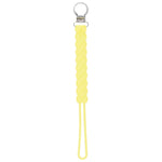 Three Little Tots Twist Baby Yellow All Silicone One Piece Pacifier Clip - 