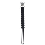 Three Little Tots Twist Black All Silicone One Piece Pacifier Clip - 
