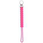 Three Little Tots Twist Hot Pink All Silicone One Piece Pacifier Clip - 