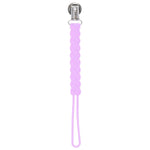 Three Little Tots Twist Lavender Purple All Silicone One Piece Pacifier Clip - 