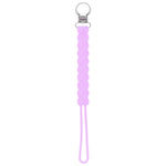 Three Little Tots Twist Lavender Purple All Silicone One Piece Pacifier Clip - 