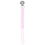 Three Little Tots Twist Light Pink All Silicone One Piece Pacifier Clip - 