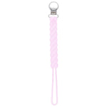 Three Little Tots Twist Light Pink All Silicone One Piece Pacifier Clip - 