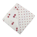 Newcastle Classics Two Hearts Natural Bamboo Blanket with Soft Comfort for Infants and Kids - 