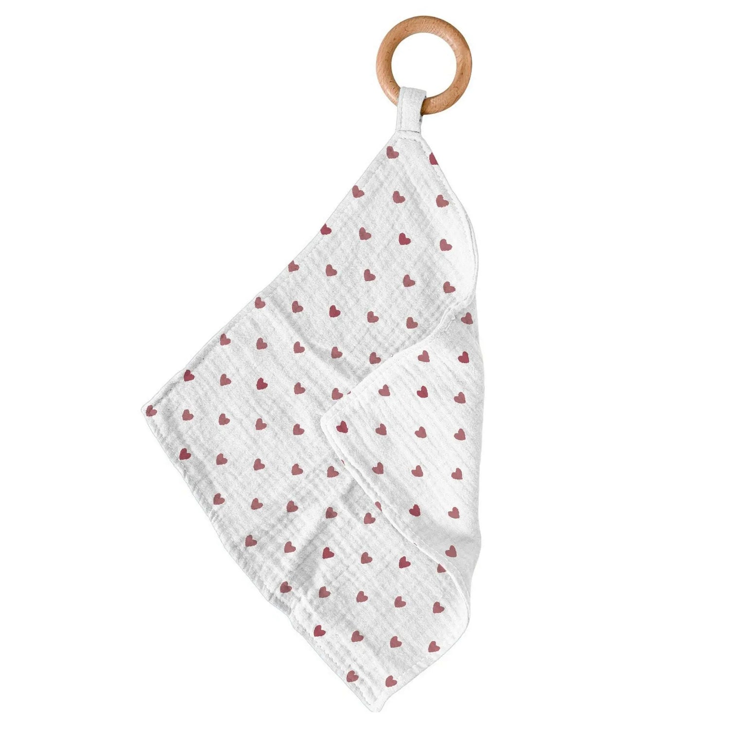 Newcastle Classics Two Hearts Eco-Friendly Teether with Removable Wood Ring for Babies - Baby & Toddler > Baby Health > Pacifiers & Teethers > Teethers Bamboo Blankie Teether
