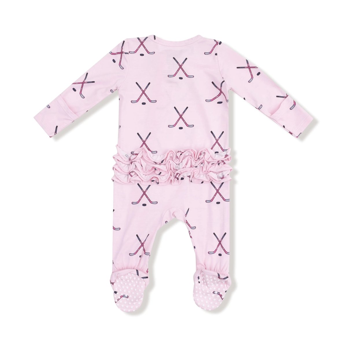 Angel Dear Two Way Zipper Ruffle Back Baby Footie Soft Bamboo Fabric - Everetts Place Boutique - 