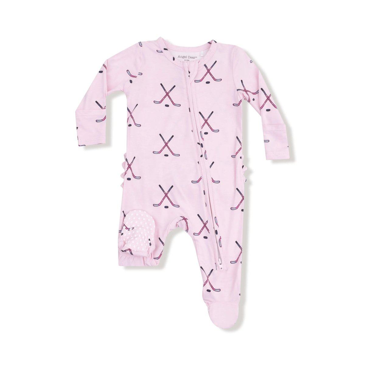 Angel Dear Two Way Zipper Ruffle Back Baby Footie Soft Bamboo Fabric - Everetts Place Boutique - 