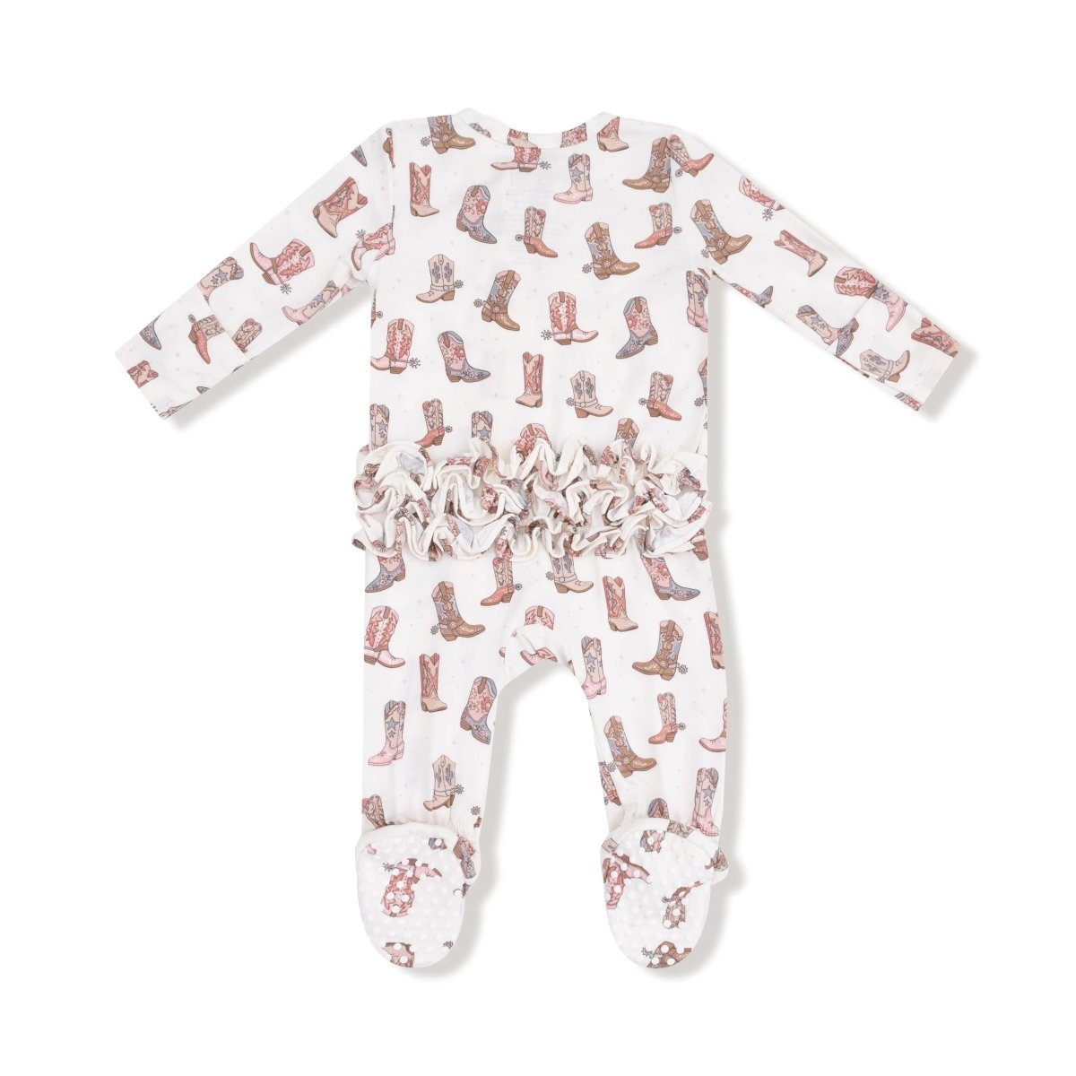 Angel Dear Two Way Zipper Ruffle Back Footie For Baby Bamboo Fabric - Everetts Place Boutique - 