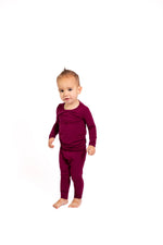 Maroon Bamboo 2-Piece Pajamas | Soft & Breathable Sleepwear by Rayn’s Tiny Stitches