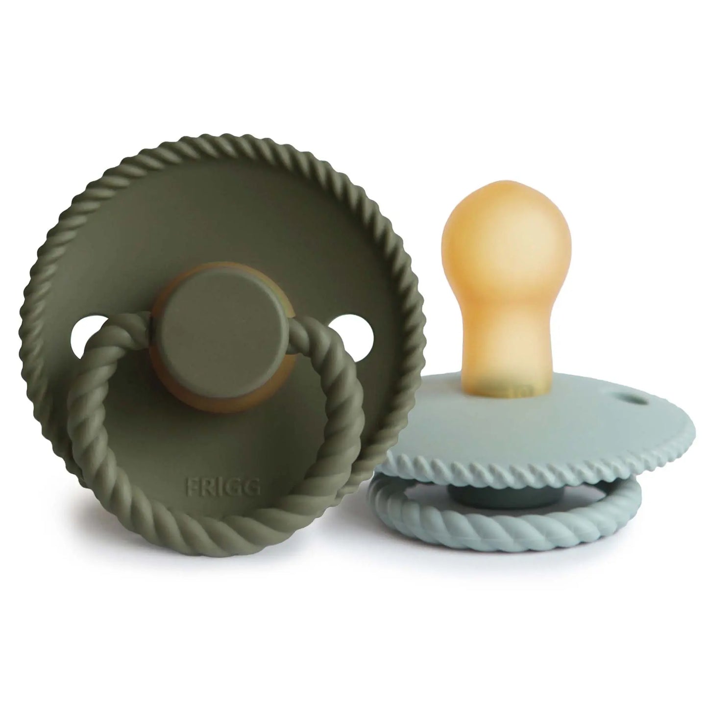 Frigg Rope Natural Rubber Pacifier 2 Pack Mushie