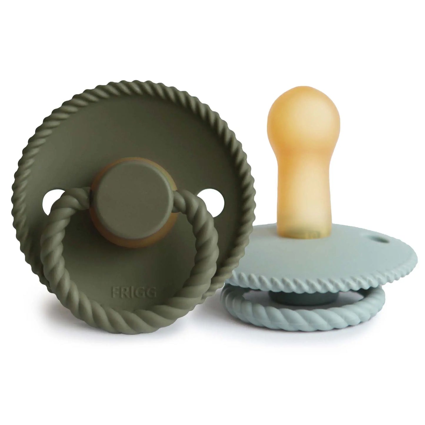 Frigg Rope Natural Rubber Pacifier 2 Pack Mushie